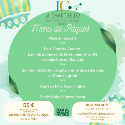 Menu de Pâques à la Chartreuse