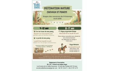 Stage équitation"Destination nature - Chevaux et poneys"