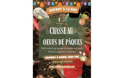 Chasse aux oeufs nature paques