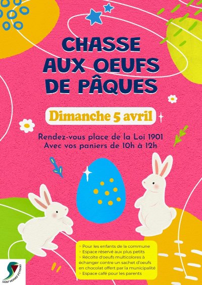 Chasse aux oeufs de Pâques à Saint Médard d'Eyrans