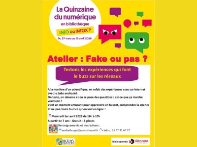 Atelier à la médiathèque : Fake ou pas ?