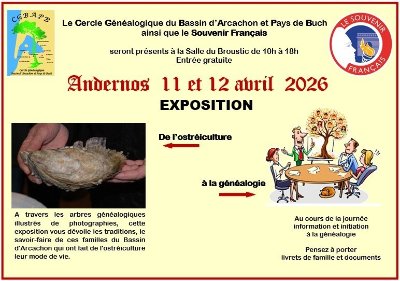 Exposition "de l'ostréiculture à la généalogie"