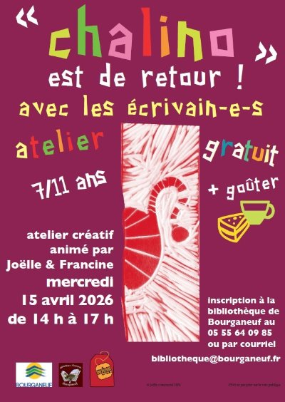 Atelier créatif "Chalino est de retour avec les écrivain-e-s"