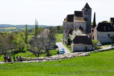 Transhumance Rocamadour - Luzech : étape Frayssinet le Gourdonnais - Gigouzac