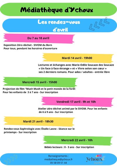 Les rendez-vous d'avril