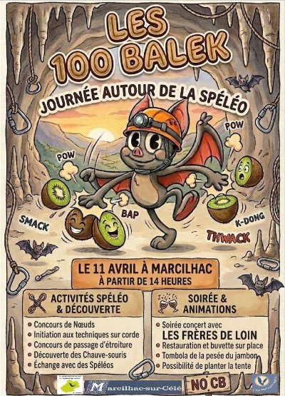 Les 100 Balek à Marcilhac, journée autour de la spéléo !