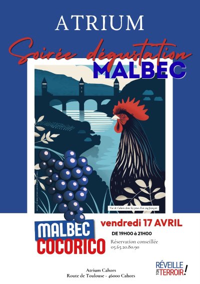 Soirée dégustation MALBEC COCORICO ! à l'Atrium