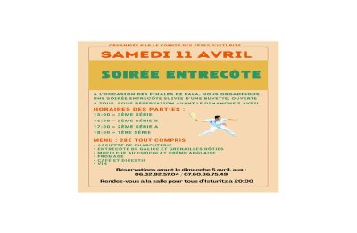 Soirée entrecôte et tournoi de pelote