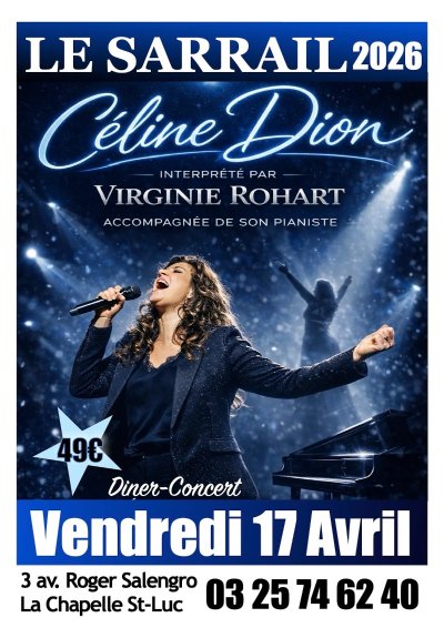 Soirée dîner-concert Céline DION avec Virginie ROHART
