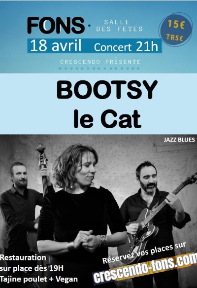 Concert à Fons : soirée Bootsy Le Cat