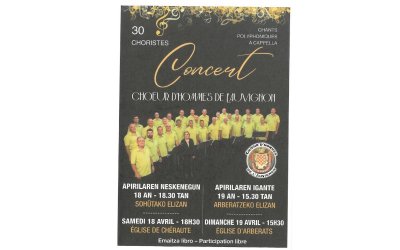 Concert : choeur d'hommes de l'Auvignon