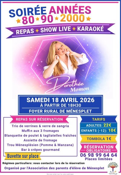 Soirée années 80/90/2000