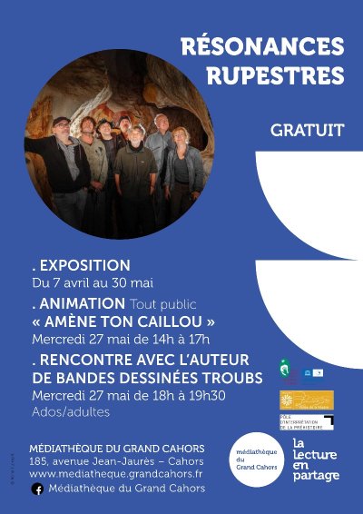 Résonances Rupestres - Exposition à la Médiathèque du Grand Cahors