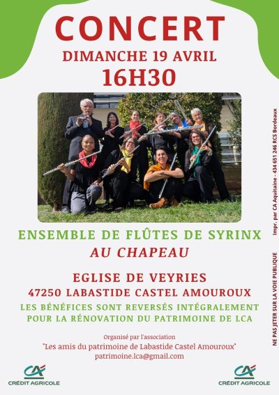 Concert de l'ensemble de flûtes de Syrinx