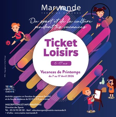 Ticket Loisirs Vacances de Printemps