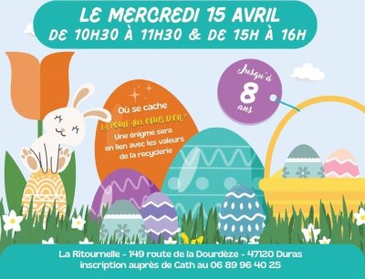 Chasse aux oeufs à la recyclerie La Ritournelle