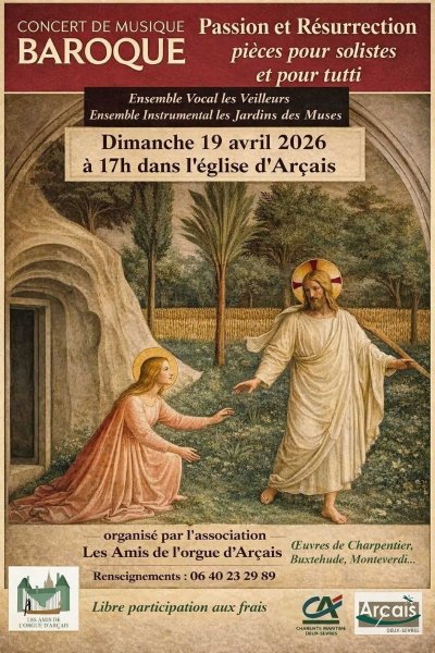 Concert musique baroque à Arçais