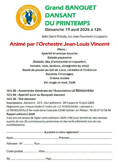 Banquet dansant du printemps