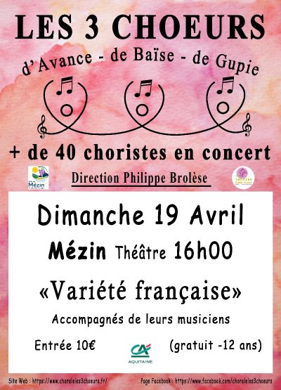 Concert : Les 3 choeurs