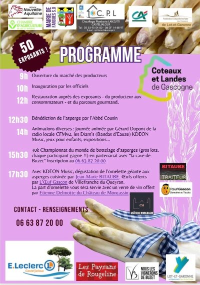 Fête de l'asperge et des produits du terroir - 50° édition