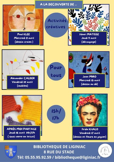 Découvrir l'art à la bibliothèque de Liginiac
