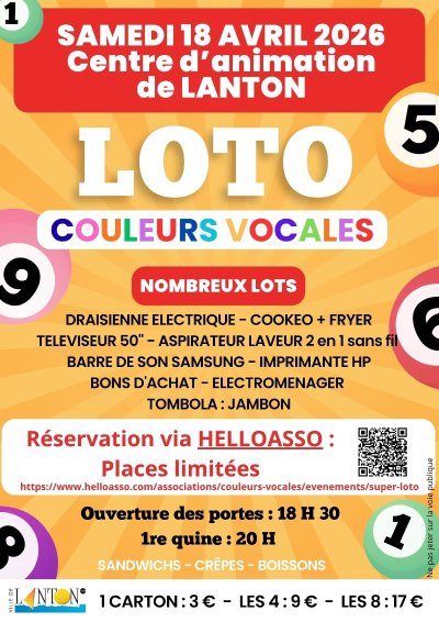 Loto de l'association Couleurs Vocales