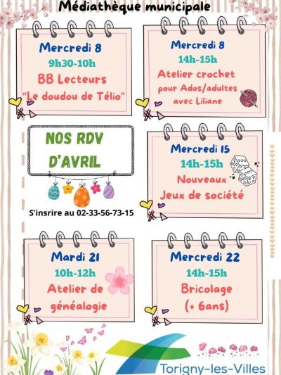 Programme d'avril > Médiathèque