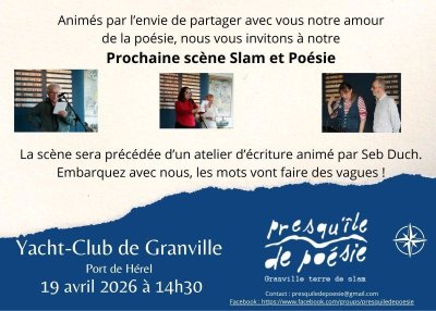 Scène ouverte de Slam et Atelier d'écriture - Festival Granville d'Art