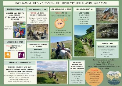 Chasse aux œufs de pâques à la ferme équestre de la Molière