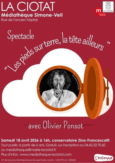 Spectacle de contes - Les Pieds sur Terre, la Tête Ailleurs