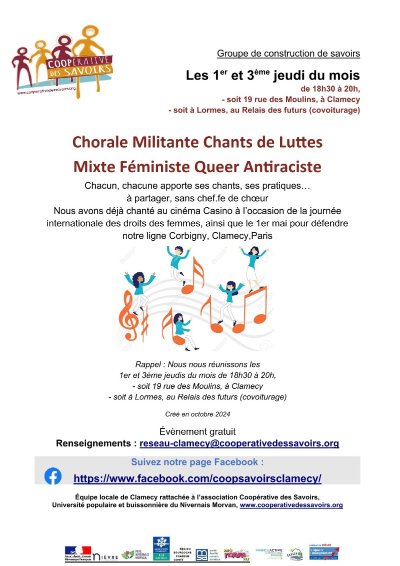 Coopérative des savoirs - Chorale militante chants de luttes