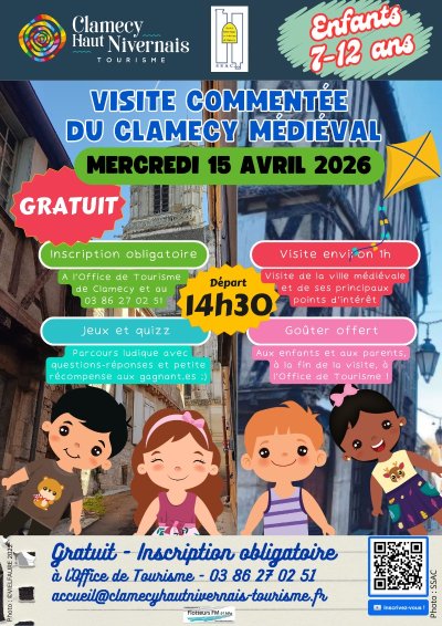 Visite commentée ludique pour enfants du Clamecy médiéval