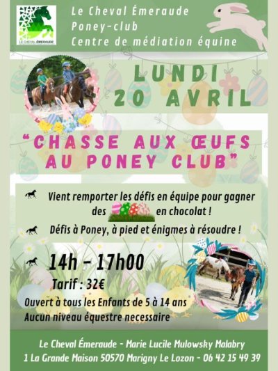 Chasse aux oeufs au poney club