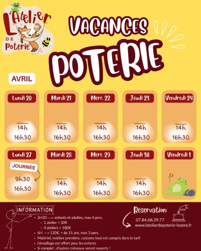 VACANCES POTERIE
