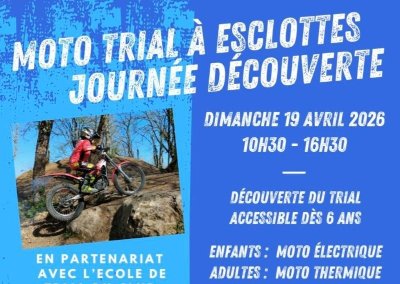 Découverte moto trial à Esclottes