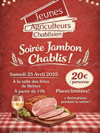 Soirée des jeunes agriculteurs du Chablisien