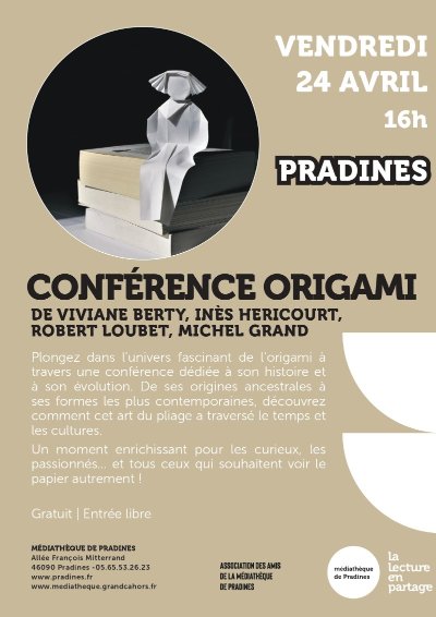 Conférence Origami à la Médiathèque de Pradines