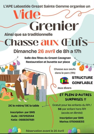 Vide grenier et chasse aux œufs