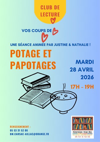 Club de lecture « Potages et... Papotages... »