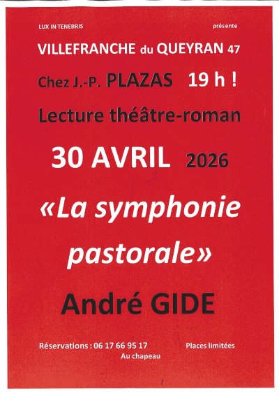 Lectures : théâtre-roman : La Symphonie Pastorale
