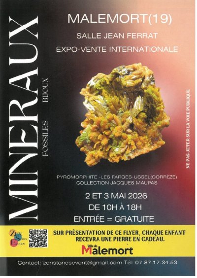 Minéraux Fossiles Bijoux Expo-vente internationale