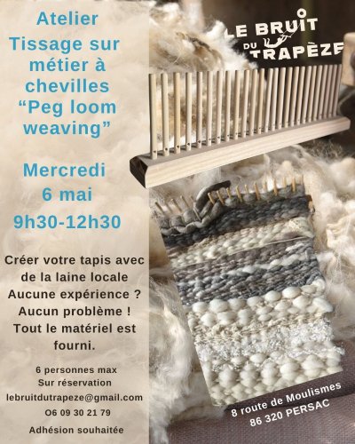 Tissage de la laine sur métier à chevilles