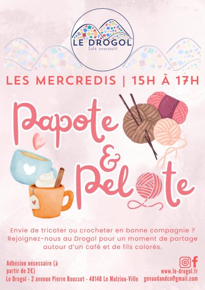 PAPOTE ET PELOTE - ATELIER CRÉATIF POUR ADULTES