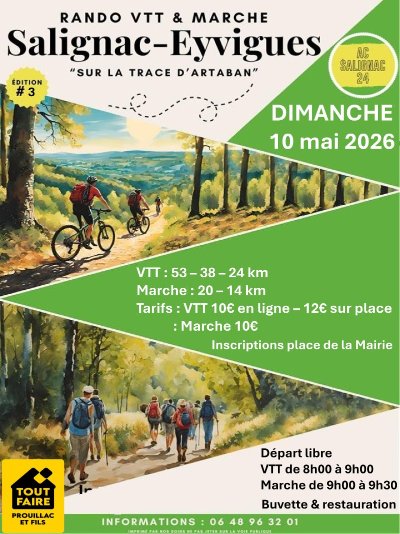 Rando VTT & marche Salignac-Eyvigues