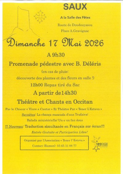 Promenade, théâtre et chants Occitan à Saux