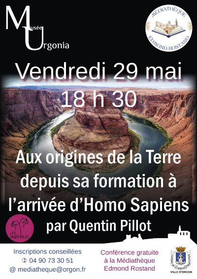 Conférence « Aux origines de la Terre depuis sa formation à l’arrivée d’Homo Sapiens »