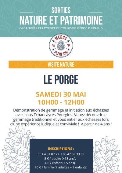Sortie patrimoine : Démonstration gemmage + initiation échasses