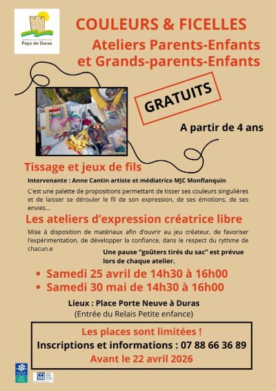 Ateliers Familles Couleurs et Ficelles