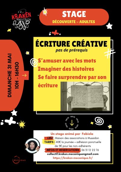Stage d’écriture créative