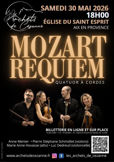 Concert - Les archets de Cezanne - Requiem de Mozart
